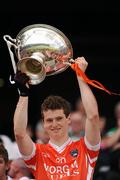 3 July 2010; Michael Lennon, Armagh, lifts the Nicky Rackard Cup. Nicky Rackard Cup Final, Armagh v London, Croke Park, Dublin. Picture credit: Stephen McCarthy / SPORTSFILE