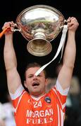 3 July 2010; Ciaran Christie, Armagh, lifts the Nicky Rackard Cup. Nicky Rackard Cup Final, Armagh v London, Croke Park, Dublin. Picture credit: Stephen McCarthy / SPORTSFILE