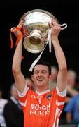 3 July 2010; Paul Gaffney, Armagh, lifts the Nicky Rackard Cup. Nicky Rackard Cup Final, Armagh v London, Croke Park, Dublin. Picture credit: Stephen McCarthy / SPORTSFILE