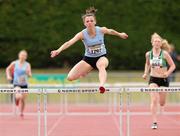 4 July 2010; Ailbhe Courtney, St. Brendan's, on her way to winning the U19 Girl's 400m Hurdles Final, during the Woodie's DIY AAI Juvenile Track & Field Championships. Tullamore Harriers Stadium, Tullamore, Co. Offaly. Picture credit: Brian Lawless / SPORTSFILE