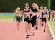 4 July 2010; Maeve McNulty, Mullingar Harriers, on her way to winning the U12 Girl's 600m, during the Woodie's DIY AAI Juvenile Track & Field Championships. Tullamore Harriers Stadium, Tullamore, Co. Offaly. Picture credit: Brian Lawless / SPORTSFILE