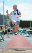 4 July 2010; Molly Scott, St. L. O'Toole, in action during the U12 Girl's Long Jump, during the Woodie's DIY AAI Juvenile Track & Field Championships. Tullamore Harriers Stadium, Tullamore, Co. Offaly. Picture credit: Brian Lawless / SPORTSFILE