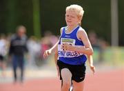 4 July 2010; Denver Kelly, Finn Valley, on his way to winning the U12 Boy's 600m, during the Woodie's DIY AAI Juvenile Track & Field Championships. Tullamore Harriers Stadium, Tullamore, Co. Offaly. Picture credit: Brian Lawless / SPORTSFILE