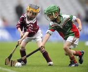 6 July 2010; Owen Phelan, left, Clara GAA Club, Kilkenny, in action against Ryan Costigan, Rathdowney Errill GAA Club, Co. Laois, during the ‘Play & Stay with the GAA’ Activity Days. Croke Park, Dublin. Picture credit: David Maher / SPORTSFILE