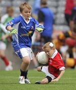 6 July 2010; Brian McMahon, right, Palatine GAA Club, Co. Carlow, in action against Aidan Kerr, Celbridge GAA Club, during the ‘Play & Stay with the GAA’ Activity Days. Croke Park, Dublin. Picture credit: David Maher / SPORTSFILE