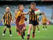 6 July 2010; Cian Walsh, Round Towers, Kildare Town, Co. Kildare, in action against Tom Bitiu, Craobh Chiaráin, Donnycarney, Dublin, club, during the ‘Play & Stay with the GAA’ Activity Days. Croke Park, Dublin. Picture credit: Barry Cregg / SPORTSFILE