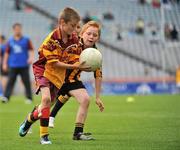 6 July 2010; Kian McCarthy, Craobh Chiaráin, Donnycarney, Dublin, in action against Ryan Genockey, Round Towers, Kildare Town, Co. Kildare, during the ‘Play & Stay with the GAA’ Activity Days. Croke Park, Dublin. Picture credit: Barry Cregg / SPORTSFILE