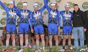 30 May 2010; Best county team Dublin Eurocycles, from left, Ryan Sherlock, Thomas Martin, Frazer Duncan, Conor Murphy and Adrian Hedderman. FBD Insurance Ras, Stage 8, Kilcullen - Skerries. Picture credit: Stephen McCarthy / SPORTSFILE