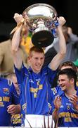 3 July 2010; Seamus Hannon, Longford, lifts the Lory Meagher Cup. Lory Meagher Cup Final, Donegal v Longford, Croke Park, Dublin. Picture credit: Stephen McCarthy / SPORTSFILE