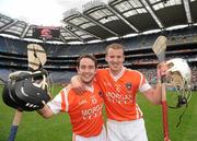 3 July 2010; Paul Breen, left, and Eugene McDonnell, Armagh, celebrate their side's victory. Nicky Rackard Cup Final, Armagh v London, Croke Park, Dublin. Picture credit: Stephen McCarthy / SPORTSFILE