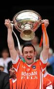 3 July 2010; Brian McNaughton, Armagh, lifts the Nicky Rackard Cup. Nicky Rackard Cup Final, Armagh v London, Croke Park, Dublin. Picture credit: Stephen McCarthy / SPORTSFILE