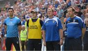 29 May 2016; The Cavan management team Eoin Maguire, Coach, Kevin Downes, selector, Terry Hyland, manager and  Padraig Dolan, selector before the Ulster GAA Football Senior Championship quarter-final between Cavan and Armagh at Kingspan Breffni Park, Cavan. Photo by Oliver McVeigh/Sportsfile