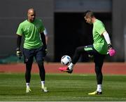 9 June 2016; Shay Given and Darren Randolph of Republic of Ireland during squad training at UEFA EURO2016 in Versailles, Paris, France. Photo by David Maher/Sportsfile