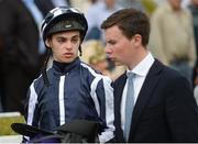 9 June 2016; Jockey Donnacha O'Brien, left, with his brother and trainer Joseph O'Brien after the Irish Stallion Farms European Breeders Fund Fillies Maiden during the Bulmer's Evening Meeting in Leopardstown, Co. Dublin. Photo by Matt Browne/Sportsfile