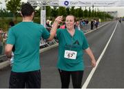 9 June 2016; Racers congratulate each other after competing in the Grant Thornton Corporate 5K Team Challenge at the National Sports Campus in Abbotstown, Dublin. Photo by Sam Barnes/Sportsfile
