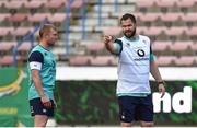 10 June 2016; Ireland forwards coach Andy Farrell, right, with Keith Earls during the captain's run in DHL Newlands Stadium, Cape Town, South Africa. Photo by Brendan Moran/Sportsfile