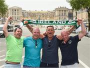 10 June 2016; Republic of Ireland supporters left to right,  Robbie Byrne Aidan O'Brien, Liam McGuirk and Aidan Bradley all from Dublin  in Versailles, France. Photo by David Maher/Sportsfile Photo by David Maher/Sportsfile