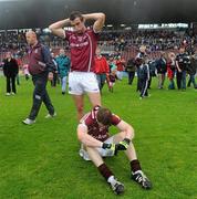 10 July 2010; A dejected Paul Conroy and Gary Sice, Galway, after the game. GAA Football All-Ireland Senior Championship Qualifier, Round 2, Galway v Wexford, Pearse Stadium, Galway. Picture credit: Ray Ryan / SPORTSFILE