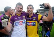 10 July 2010; Wexford's Anthony Masterson and Graeme Molloy celebrate after the game. GAA Football All-Ireland Senior Championship Qualifier, Round 2, Galway v Wexford, Pearse Stadium, Galway. Picture credit: Ray Ryan / SPORTSFILE