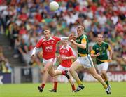 11 July 2010; Paddy Keenan, Louth, in action against Nigel Crawford, Meath. Leinster GAA Football Senior Championship Final, Meath v Louth, Croke Park, Dublin. Photo by Sportsfile