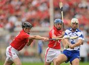 11 July 2010; Richie Foley, Waterford, in action against Shane O'Neill, left, and Tom Kenny, Cork. Munster GAA Hurling Senior Championship Final, Cork v Waterford, Semple Stadium, Thurles, Co. Tipperary. Picture credit: Stephen McCarthy / SPORTSFILE