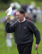 28 June 2001; Eamonn Darcy of Ireland acknowledges the crowd's applause after finishing his round on 65, 6 shots under par, during day one of the Murphy's Irish Open at Fota Island Golf Club in Cork. Photo by Brendan Moran/Sportsfile