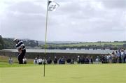 29 June 2001; Padraig Harrington of Ireland chips onto the 6th green during day two of the Murphy's Irish Open at Fota Island Golf Club in Cork. Photo by Brendan Moran/Sportsfile