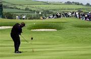 29 June 2001; Darren Clarke of Ireland plays his approach shot to the 6th green during day two of the Murphy's Irish Open at Fota Island Golf Club in Cork. Photo by Brendan Moran/Sportsfile