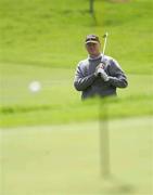 29 June 2001; Eamonn Darcy of Ireland watches the flight of his ball on the 6th green during day two of the Murphy's Irish Open at Fota Island Golf Club in Cork. Photo by Brendan Moran/Sportsfile