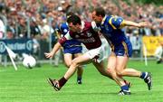30 June 2001; Padraig Joyce of Galway in action against Breandan O'Hannaidh of Wicklow during the Bank of Ireland All-Ireland Senior Football Championship Qualifier Round 2 match between Wicklow and Galway at Aughrim County Ground in Aughrim, Wicklow. Photo by Brian Lawless/Sportsfile