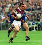 30 June 2001; Padraig Joyce of Galway in action against Breandan O'hAnnaidh of Wicklow during the Bank of Ireland All-Ireland Senior Football Championship Qualifier Round 2 match between Wicklow and Galway at Aughrim County Ground in Aughrim, Wicklow. Photo by Brian Lawless/Sportsfile