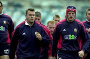 2 July 2001; Jeremy Davidson and Malcolm O'Kelly, British and Irish Lions training in Bruce Stadium, Canberra, Australia. Rugby. Picture credit; Matt Browne / SPORTSFILE *EDI*