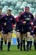 2 July 2001; Jeremy Davidson and Malcolm O'Kelly, British and Irish Lions training in Bruce Stadium, Canberra, Australia. Rugby. Picture credit; Matt Browne / SPORTSFILE *EDI*
