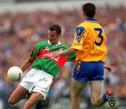 1 July 2001; Maurice Sheridan of Mayo in action against John Whyte of Roscommon during the Bank of Ireland Connacht Senior Football Championship Final match between Roscommon and Mayo at Dr. Hyde Park in Roscommon. Photo by David Maher/Sportsfile