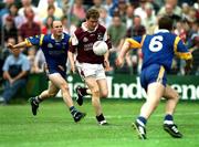 30 June 2001; Michael Donellan of Galway in action against Brendan O'Hannaidh of Wicklow during the Bank of Ireland All-Ireland Senior Football Championship Qualifier Round 2 match between Wicklow and Galway at Aughrim County Ground in Aughrim, Wicklow. Photo by Aoife Rice/Sportsfile