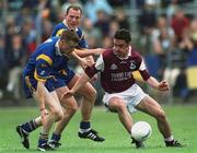 30 June 2001; Alan Kerins of Galway in action against Tom Burke of Wicklow during the Bank of Ireland All-Ireland Senior Football Championship Qualifier Round 2 match between Wicklow and Galway at Aughrim County Ground in Aughrim, Wicklow. Photo by Aoife Rice/Sportsfile