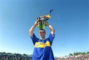 1 July 2001; Tipperary captain, Thomas Dunne, celebrates with the cup after defeating Limerick. Tipperary v Limerick, Guinness Munster Hurling Final, Pairc Ui Chaoimh, Co Cork. Picture credit; Damien Eagers / SPORTSFILE