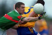 1 July 2001; Stephen Carolan of Mayo in action against John Whyte of Roscommon during the Bank of Ireland Connacht Senior Football Championship Final match between Roscommon and Mayo at Dr. Hyde Park in Roscommon. Photo by David Maher/Sportsfile