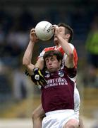 7 July 2001; Barry O'Hagan, Armagh, in action against Galway's Tomas Mannion. Armagh v Galway, Bank of Ireland All-Ireland Senior Football Championship Qualifier, Round 3, Croke Park, Dublin. Picture credit; Damien Eagers / SPORTSFILE *EDI*