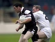 7 July 2001; John McPartland, Sligo in action against Willie McCreery, Kildare, Kildare v Sligo, Bank of Ireland All-Ireland Senior Football Championship Qualifier, Round 3, Croke Park, Dublin. Picture credit; Damien Eagers / SPORTSFILE *EDI*