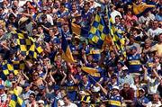 1 July 2001; Tipperary fans cheer on their team during the Guinness Munster Senior Hurling Final match between Tipperary and Limerick at Páirc Uí Chaoimh in Cork. Photo by Damien Eagers/Sportsfile