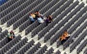 8 July 2001; GAA fans sitting in the seats of the New Cusack prior to the Kilkenny v Wexford, Leinster Senior Hurling Championship Final, Croke Park, Dublin. Hurling. Picture credit; Pat Murphy / SPORTSFILE