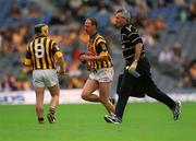 8 July 2001; Kilkenny's Andy Comerford leaves the pitch temporarily with a blood injury. Kilkenny v Wexford, Leinster Senior Hurling Championship Final, Croke Park, Dublin. Picture credit; Ray McManus / SPORTSFILE