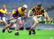 8 July 2001; Paul Codd, Wexford, in action against Kilkenny's Sean Dowling. Kilkenny v Wexford, Leinster Senior Hurling Championship Final, Croke Park, Dublin. Picture credit; Ray McManus / SPORTSFILE