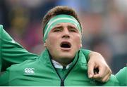 11 June 2016; CJ Stander of Ireland sings the national anthem before the 1st test of the Castle Lager Incoming series between South Africa and Ireland at the DHL Newlands Stadium in Cape Town, South Africa. Photo by Brendan Moran/Sportsfile
