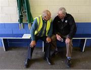 11 June 2016; Laois GAA stewards Michael Kelly, left, from Stradbally, and Tony Maher, from Portlaoise, prior to the Leinster GAA Hurling Senior Championship Semi-Final match between Dublin and Kilkenny at O'Moore Park in Portlaoise, Co. Laois. Photo by Daire Brennan/Sportsfile