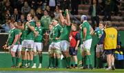 11 June 2016; Ireland players celebrate at the final whistle after the 1st test of the Castle Lager Incoming series between South Africa and Ireland at the DHL Newlands Stadium in Cape Town, South Africa. Photo by Brendan Moran/Sportsfile
