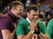 11 June 2016; Robbie Henshaw, right, and Donnacha Ryan of Ireland after the 1st test of the Castle Lager Incoming series between South Africa and Ireland at the DHL Newlands Stadium in Cape Town, South Africa. Photo by Brendan Moran/Sportsfile