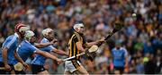 11 June 2016; TJ Reid of Kilkenny in action against Cian O'Callaghan, left, Liam Rushe, and John McCafrey of Dublin during their Leinster GAA Hurling Senior Championship Semi-Final match between Dublin and Kilkenny at O'Moore Park in Portlaoise, Co. Laois. Photo by Daire Brennan/Sportsfile