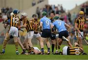 11 June 2016; Referee Brian Gavin attempts to break up a scuffle during the Leinster GAA Hurling Senior Championship Semi-Final match between Dublin and Kilkenny at O'Moore Park in Portlaoise, Co. Laois. Photo by Daire Brennan/Sportsfile
